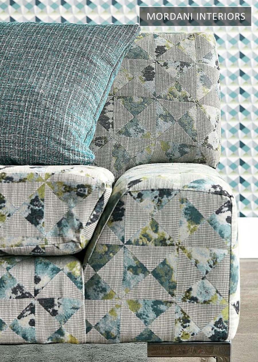 Multi Colored Tranguler Checked Jacquard Upholstery